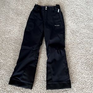 Girls Spyder Insulated Black Snow Pants Size 12